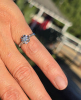platinum and 18ct two tone Edwardian diamond antique estate engagement ring