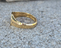 18k gold estate signet ring