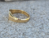18k gold estate signet ring