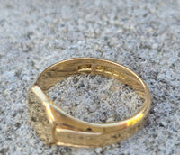 18k gold estate signet ring