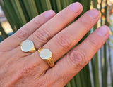 18k gold estate signet ring