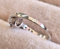 platinum and 18ct two tone Edwardian diamond antique estate engagement ring