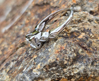 14k white gold mid-century diamond engagement ring