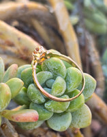 10ct gold citrine & pearl antique Victorian ring