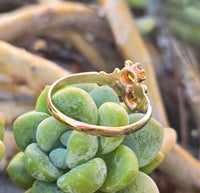 10ct gold citrine & pearl antique Victorian ring