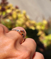 10ct gold citrine & pearl antique Victorian ring