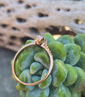 10k gold Victorian amethyst & pearl antique estate ring