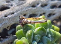 10k gold Victorian amethyst & pearl antique estate ring