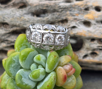 platinum c.1920's filigree estate diamond ring