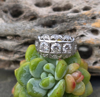 platinum c.1920's filigree estate diamond ring