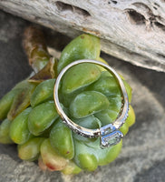 Platinum and 18ct gold Edwardian mine cut diamond antique engagement wedding ring -