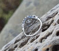 Platinum Art Deco European diamond vintage estate engagement wedding ring - apx 2.40ct tw