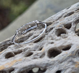 14k white gold 4 diamond vintage estate wedding band