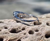 18k white gold c.1920's filigree European cut diamond ring