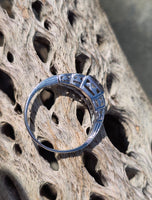 18k white gold c.1920's filigree European cut diamond ring