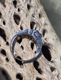 18k white gold c.1920's filigree European cut diamond ring