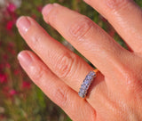 14k gold two tone 6 diamond estate band