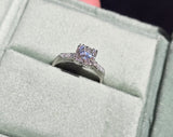 Platinum estate diamond engagement ring -  apx 1.32ct tw