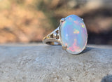 14k yellow gold Ethiopian opal estate ring