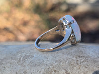 14k yellow gold Ethiopian opal estate ring