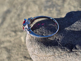 Platinum Art Deco antique ruby and diamond ring
