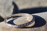 platinum 1.7mm vintage floral engraved wedding band - size 6