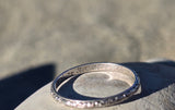 platinum 1.7mm vintage floral engraved wedding band - size 6