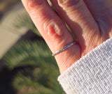 platinum 1.7mm vintage floral engraved wedding band - size 6