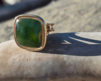 14k gold Jade watch FOB necklace pendant