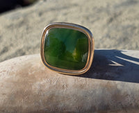 14k gold Jade watch FOB necklace pendant