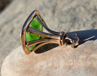 14k gold Jade watch FOB necklace pendant