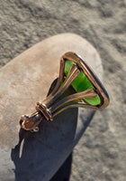 14k gold Jade watch FOB necklace pendant