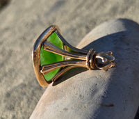 14k gold Jade watch FOB necklace pendant