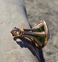 14k gold Jade watch FOB necklace pendant