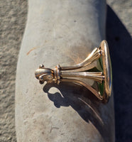 14k gold Jade watch FOB necklace pendant