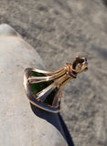 14k gold Jade watch FOB necklace pendant