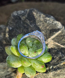 18k gold white gold c.1920's DECO filigree diamond ring - apx .22ct