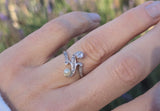 platinum Edwardian pearl and diamond antique ring