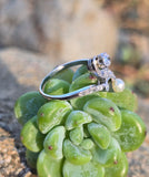 platinum Edwardian pearl and diamond antique ring