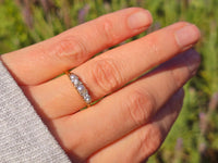 18ct gold pearl and diamond Edwardian ring band