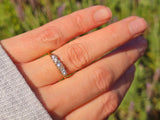 18ct gold pearl and diamond Edwardian ring band