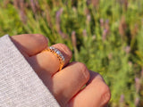 18ct gold pearl and diamond Edwardian ring band