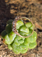 18ct gold pearl and diamond Edwardian ring band
