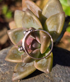14k gold Victorian turquoise and pearl estate ring band