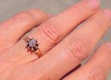 18ct gold Victorian mine and rose cut diamond engagement antique ring