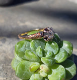 18ct gold Victorian mine and rose cut diamond engagement antique ring