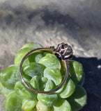 18ct gold Victorian mine and rose cut diamond engagement antique ring