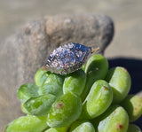 18k-14k gold two-tone diamond estate Deco ring
