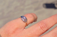 18k-14k gold two-tone diamond estate Deco ring