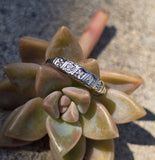14k white gold 5 diamond vintage stackable band